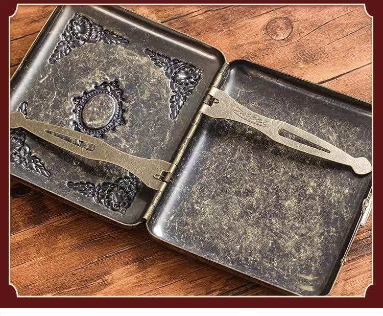 Boîtier en métal vintage rigide pour protéger vos cigarettes King Size