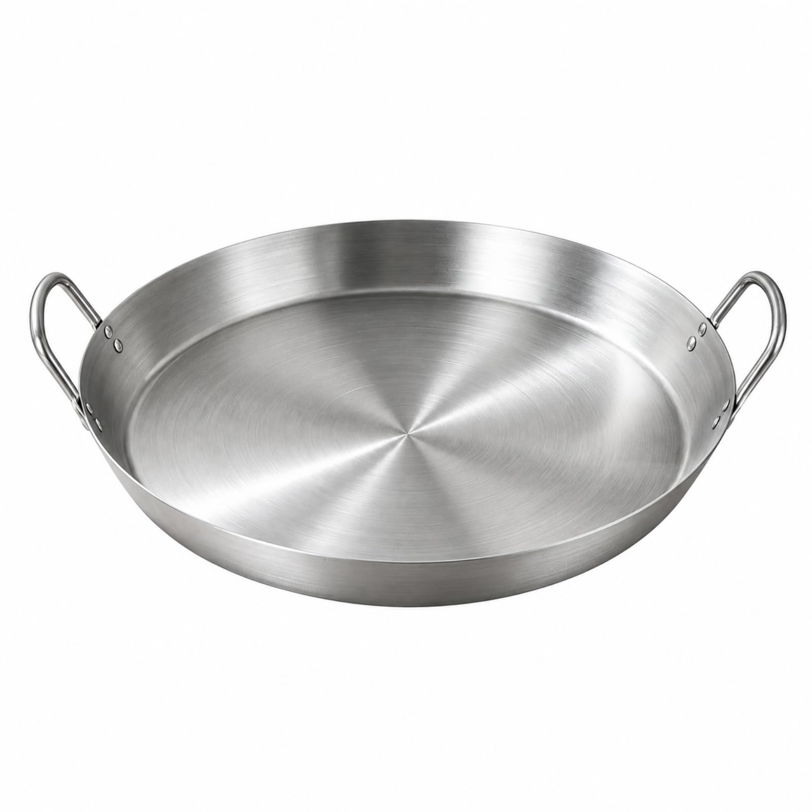 Amagogo Poêle à Frire Acier Inoxydable Brossé Bords Surélevés pour Faire Sa Légumes Rôtir Plats sur pour Repas Familiaux à Table, 50CM