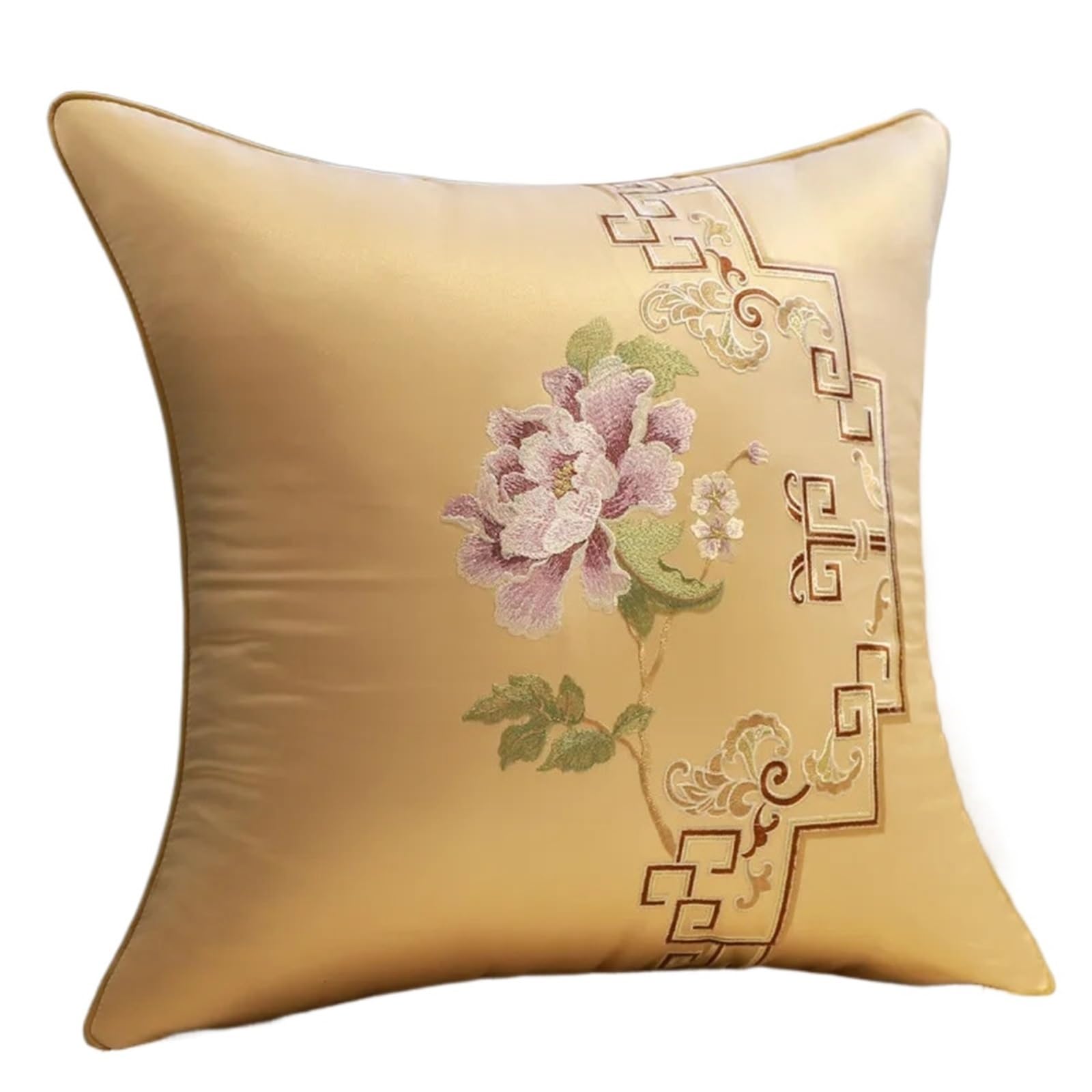 SNDISNV Embroidered Flower Bird Pillowcase For Bedroom