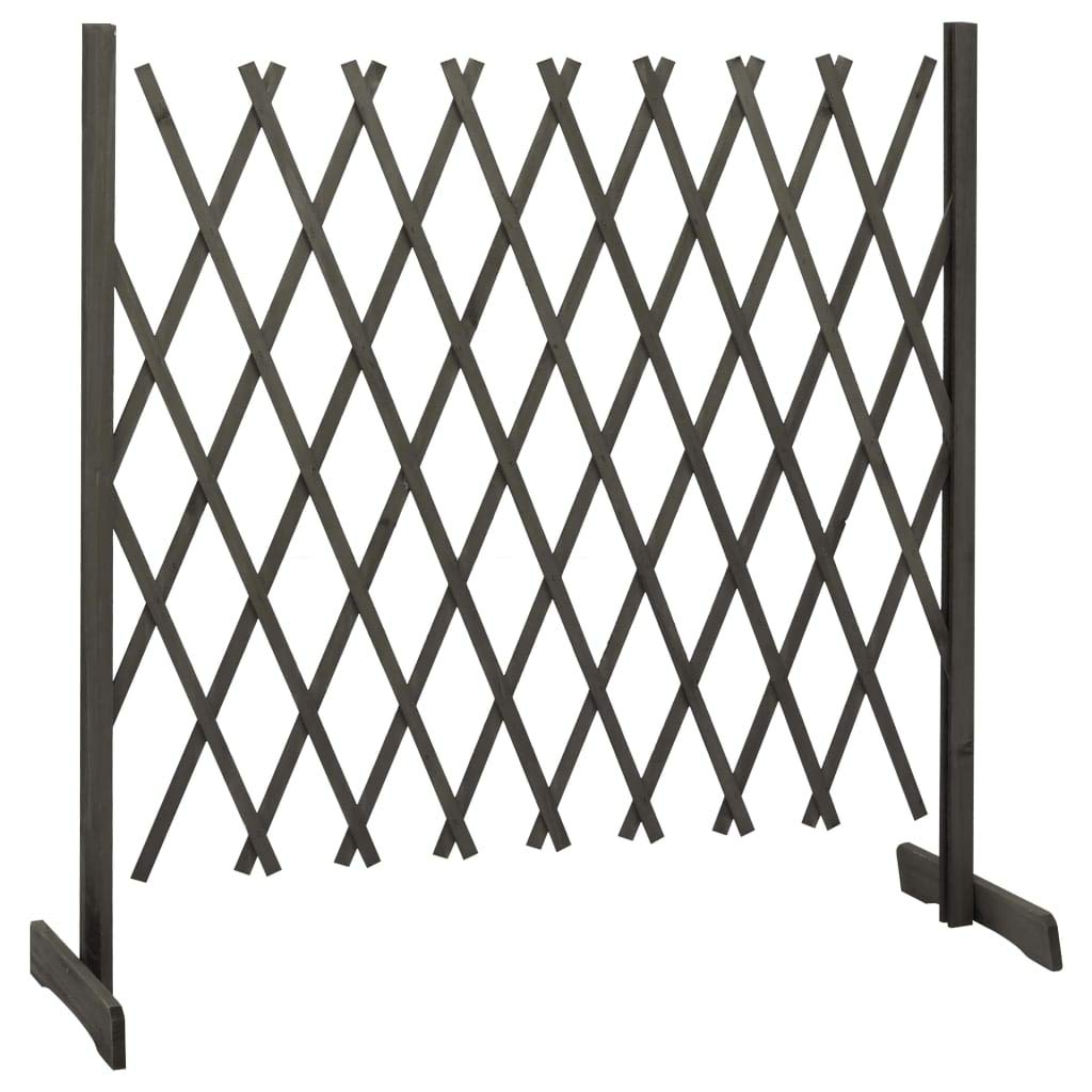 Traliccio Estensibile in Legno Massello Grigio 180x100 cm