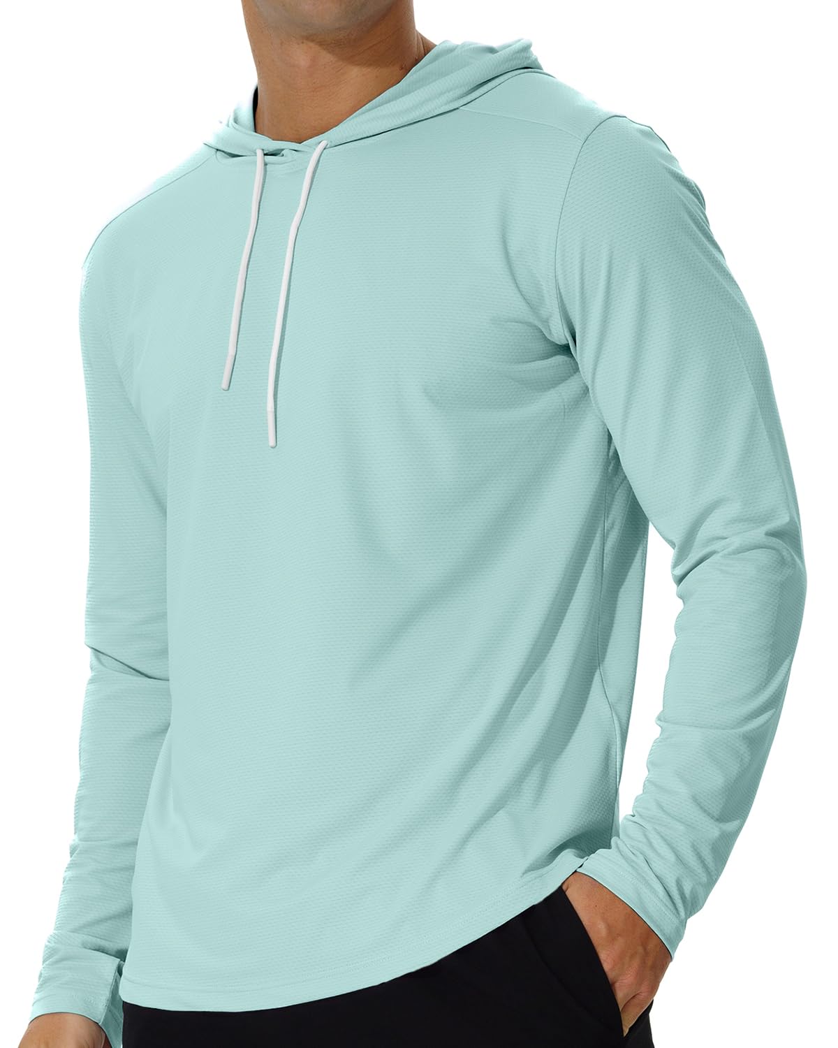 AIMPACT Men's Sun Protection Shirts UV SPF UPF 50+ Long Short Sleeve Hoodie Rash Guard Fishing Swimming Shirt Lightweight