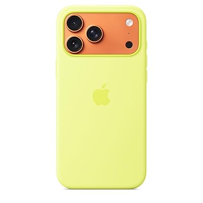 Apple iPhone 17 Pro Max Silicone Case with MagSafe and Camera Control: Lightweight Phone Case, Wireless Charging Compatible, Smooth Matte Finish; Neon Yellow
