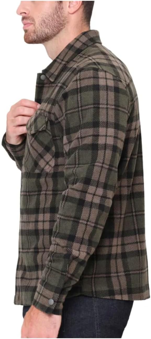 The B.C. Clothing Co. Heritage Men's Textured Flannel Shirt (US, Alpha, X-Large, Regular, Regular, Green) - Image 2