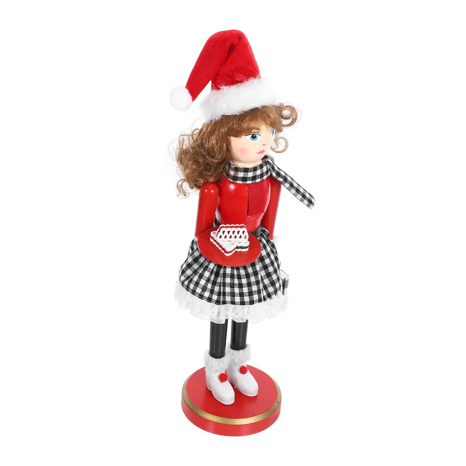 VICASKY Holz Nussknacker Figur Weihnachten Ornament Tischdekoration Nussknacker Puppe aus Holz Tischfigur