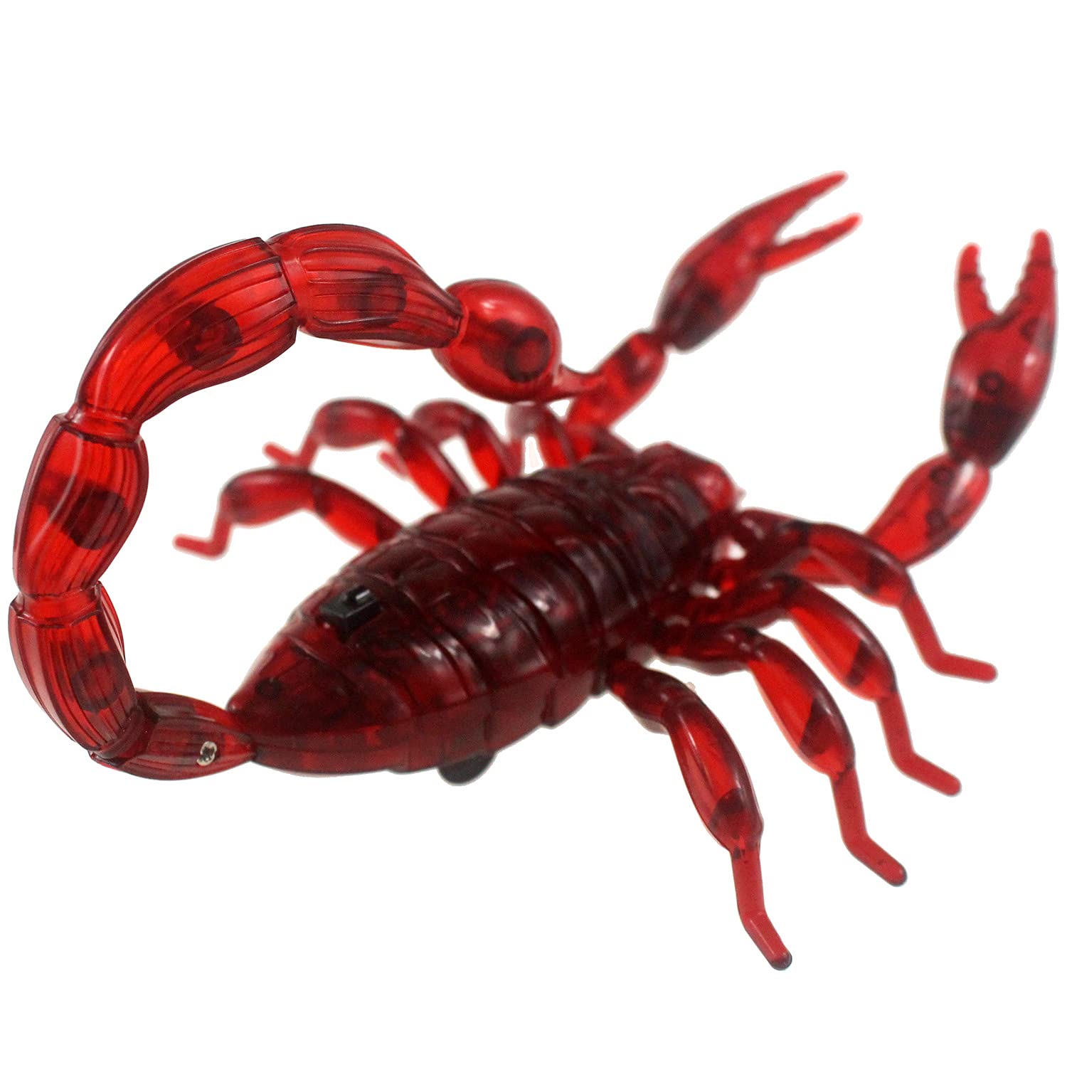 Scorpione radiocomandato realistico con telecomando a forma di animale, elettronico, giocattolo spaventoso per Halloween, regalo di compleanno per bambini (rosso)
