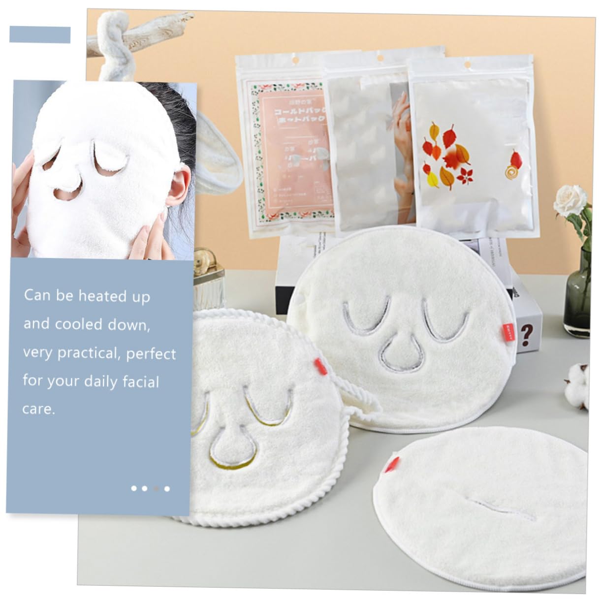 Beavorty 10stücke Hot Cold Compress Gesichtsmaske Tuch Wiederverwendbare Beauty Handtücher Für Für Tägliche Hautpflege