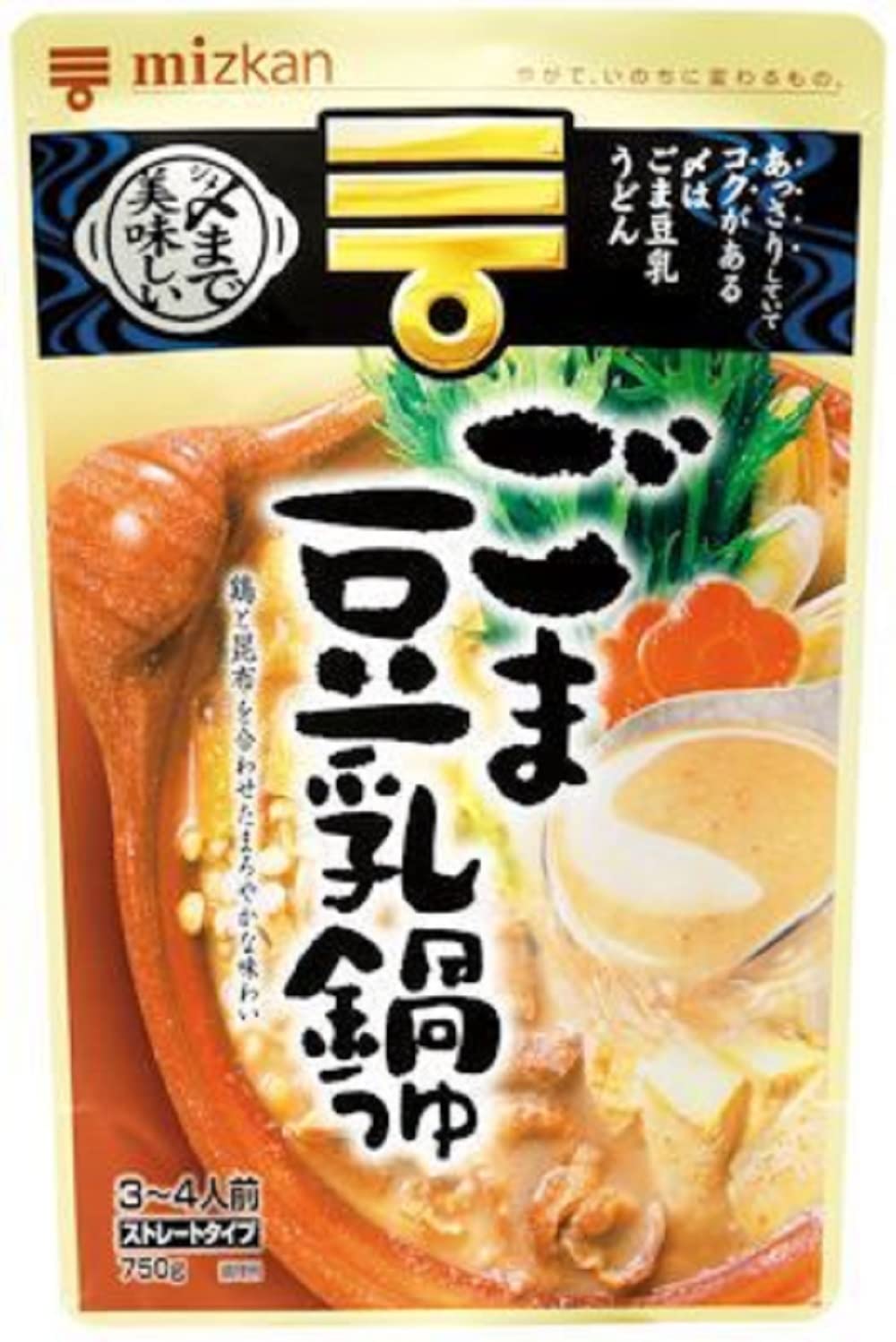 Mizkan Soup Base for Hot Pot (Sesame and Soymilk Nabe) Straight Type 750g