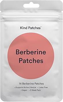 Kind Patches Berberine Patches with L Glutamine, Chromium, Pomegranate and Cinnamon - 14 Count