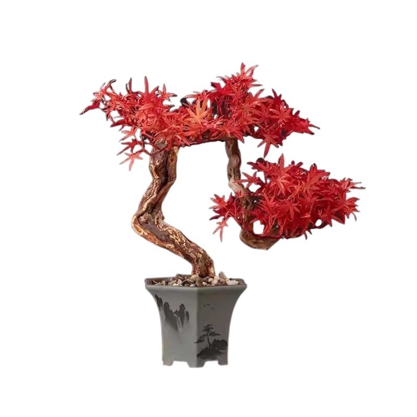 IUokLU Artificial Bonsai Tree Artificial Bonsai Chinese Style Simulation Welcoming Pine Landscape Decoration Home Porch Living Room Hotel Decoration Artificial Tree