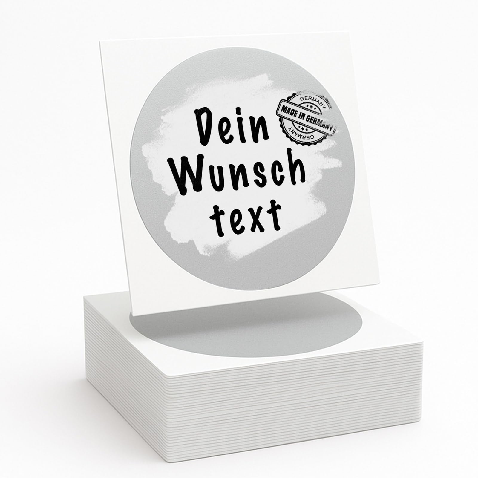 50 x silberne runde Rubbelaufkleber in 5x5cm - Rubbellose selber machen - Ideal für Gutschein, Adventskalender, Rubbellos, Goldenes Ticket, Rubbeletiketten, Rubbel Sticker, Geschenke, Weihnachten