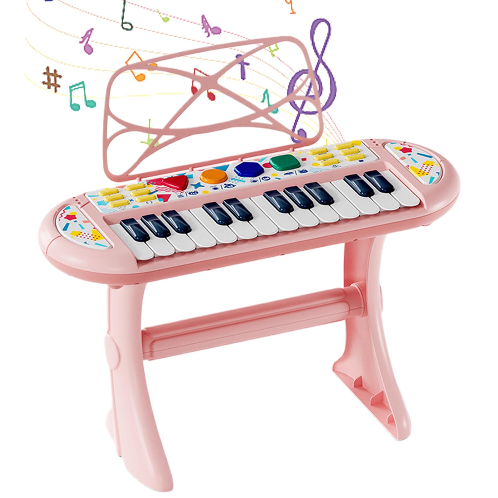 Teclado de Piano para Niños Instrumento Musical con Luz | Juguete de Teclado Piano Pequeño Para Alumnos y Estudiantes y Niñas y Preescolares y Sala de Estar y Dormitorio y Aula y