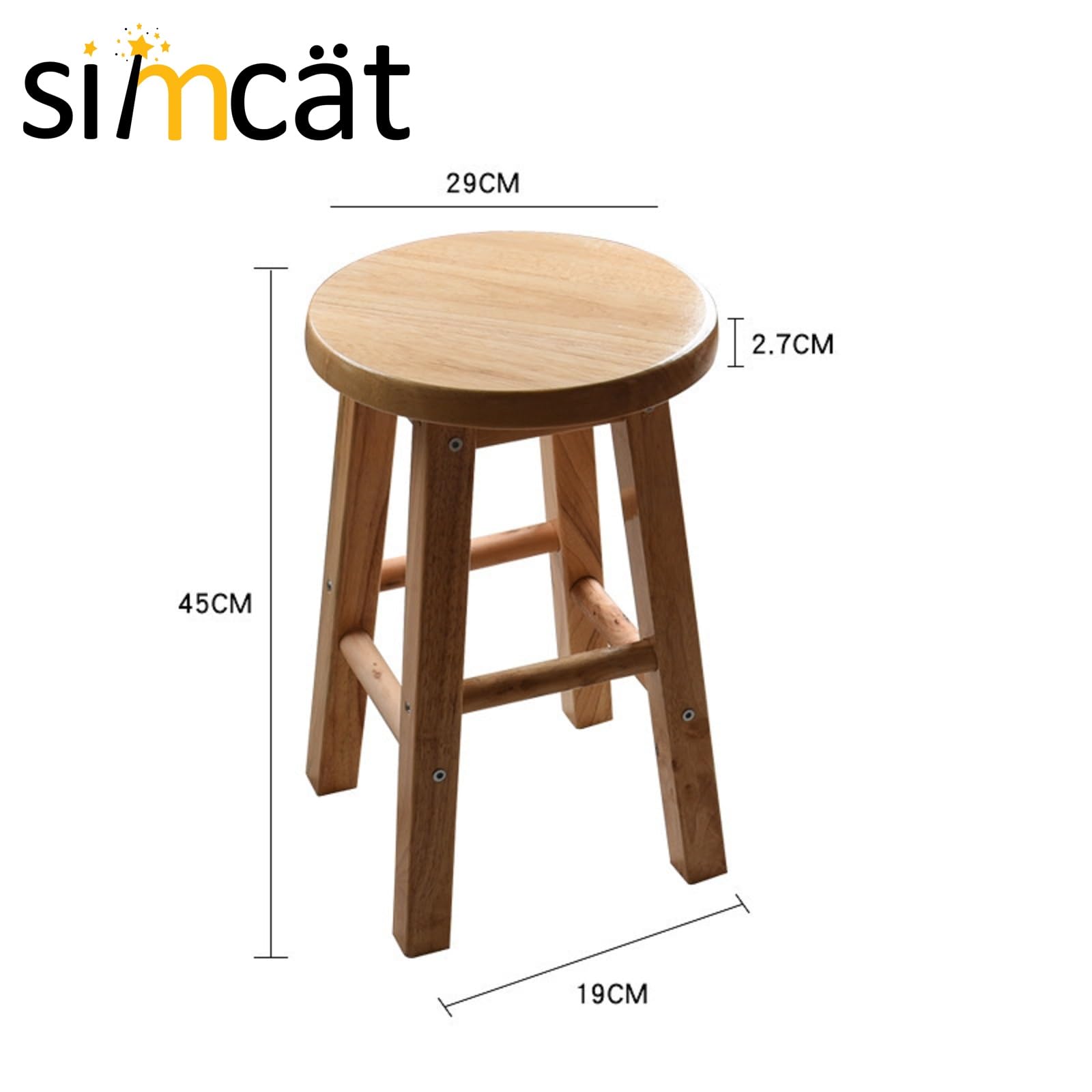 Amazon｜Simcat ハイスツール カウンターチェア スツール 木製