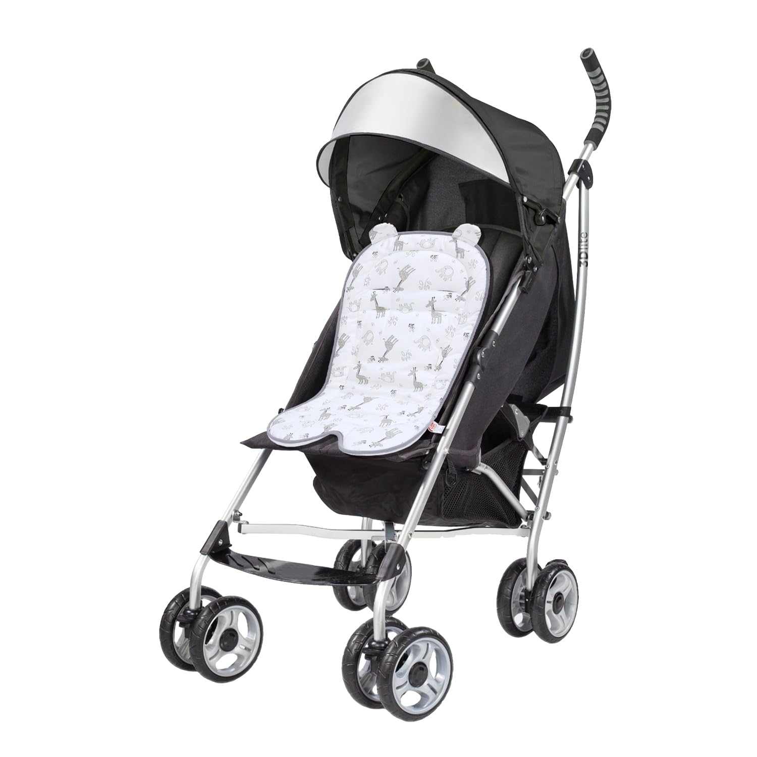 Baby Sitzeinlage, 34x62 cm Baby Sitzauflage für kleine Kinderwagen Weiche Atmungsaktiv Autositz Kinderwagenauflage für Babyschale (Giraffe)