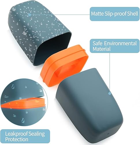 Miniatura 3 de Estuche para cepillo de dientes de viaje, soporte portátil para cepillos de dientes, taza de almacenamiento de pasta de dientes de alta capacidad, 2
