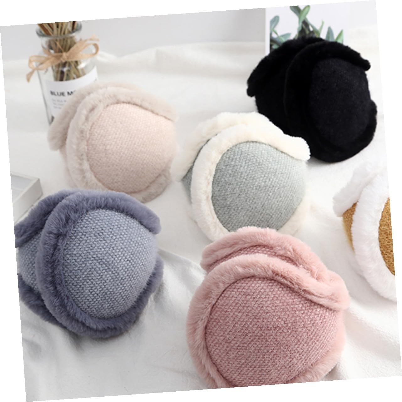 Alipis Winter Warm Earmuffs Plush Ear Protector Foldable Windproof Ear Muffs for Men and Women Outdoor Cold Weather