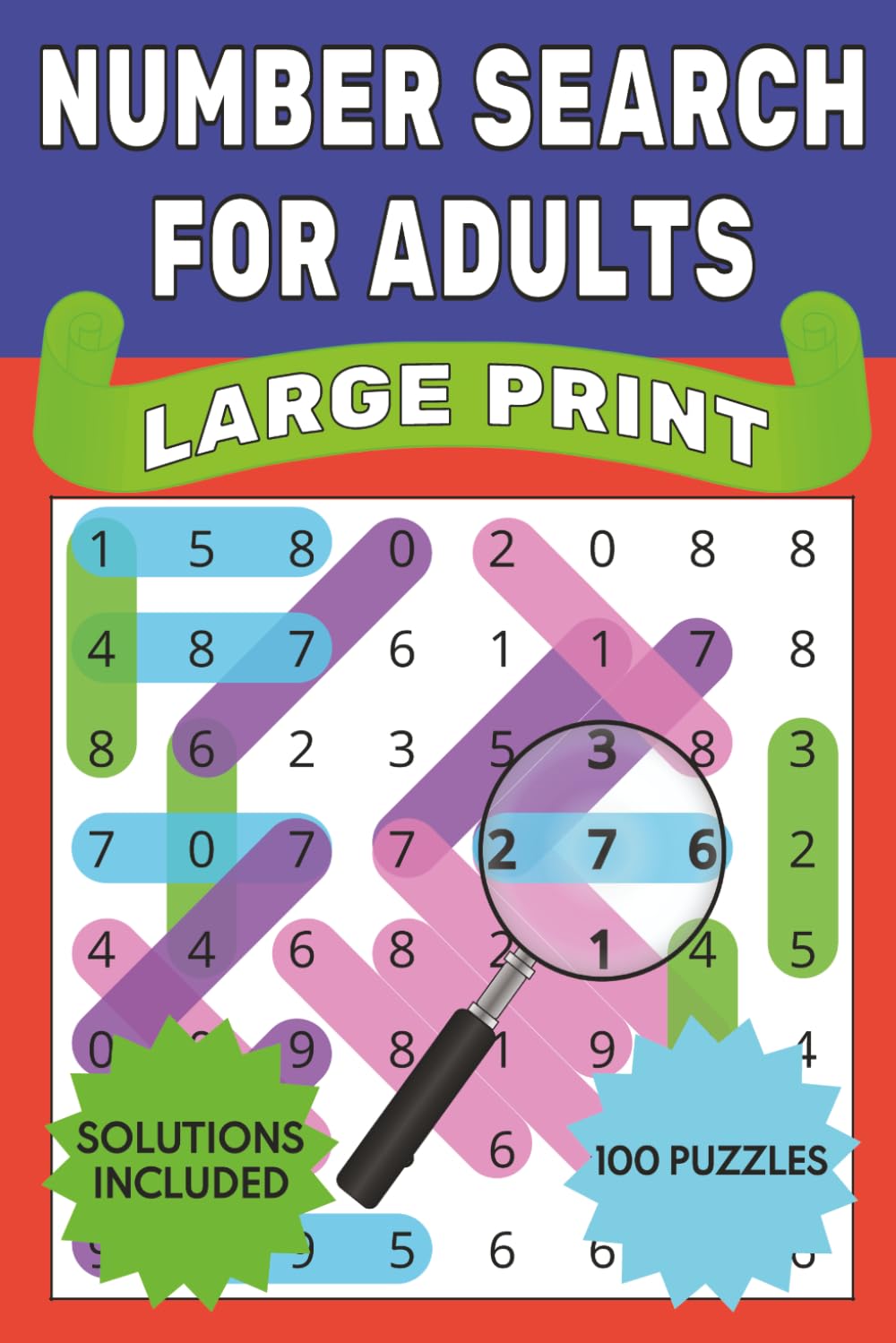 Number Search for Adults: Very Easy to Challenge