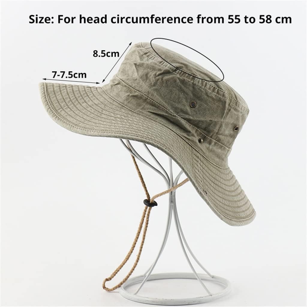 Cotton Boonie Hat Women Men UPF 50+ Sun Hats Bob Panama Caps Fishing Washed Beach