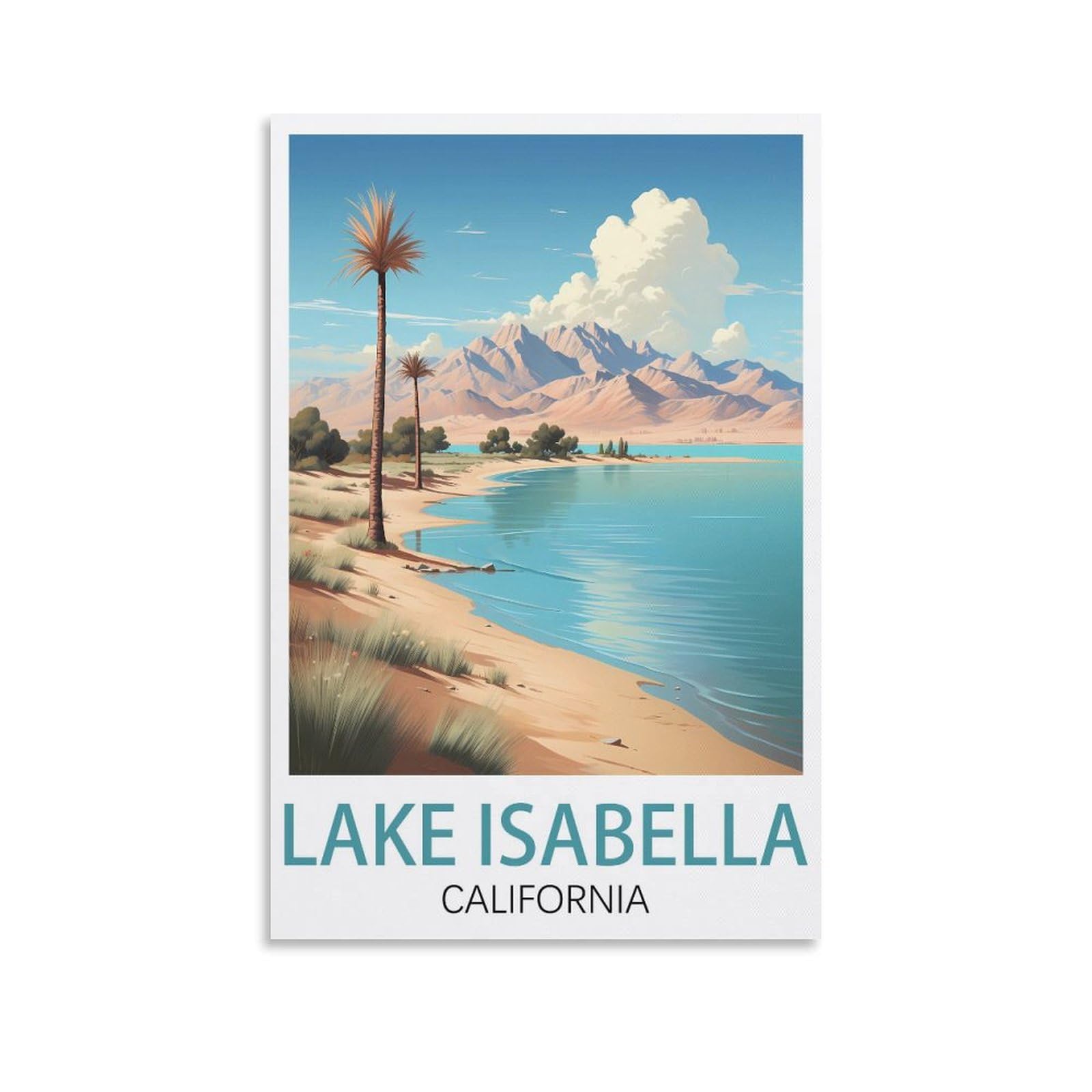 Metal Sign Tin Sign Cave Signs Art Plaque Poster Wall Decor for Home Kitchen Bar Club Coffee Shop Orchard Decoration Lake Isabella California Posters 15x30cm