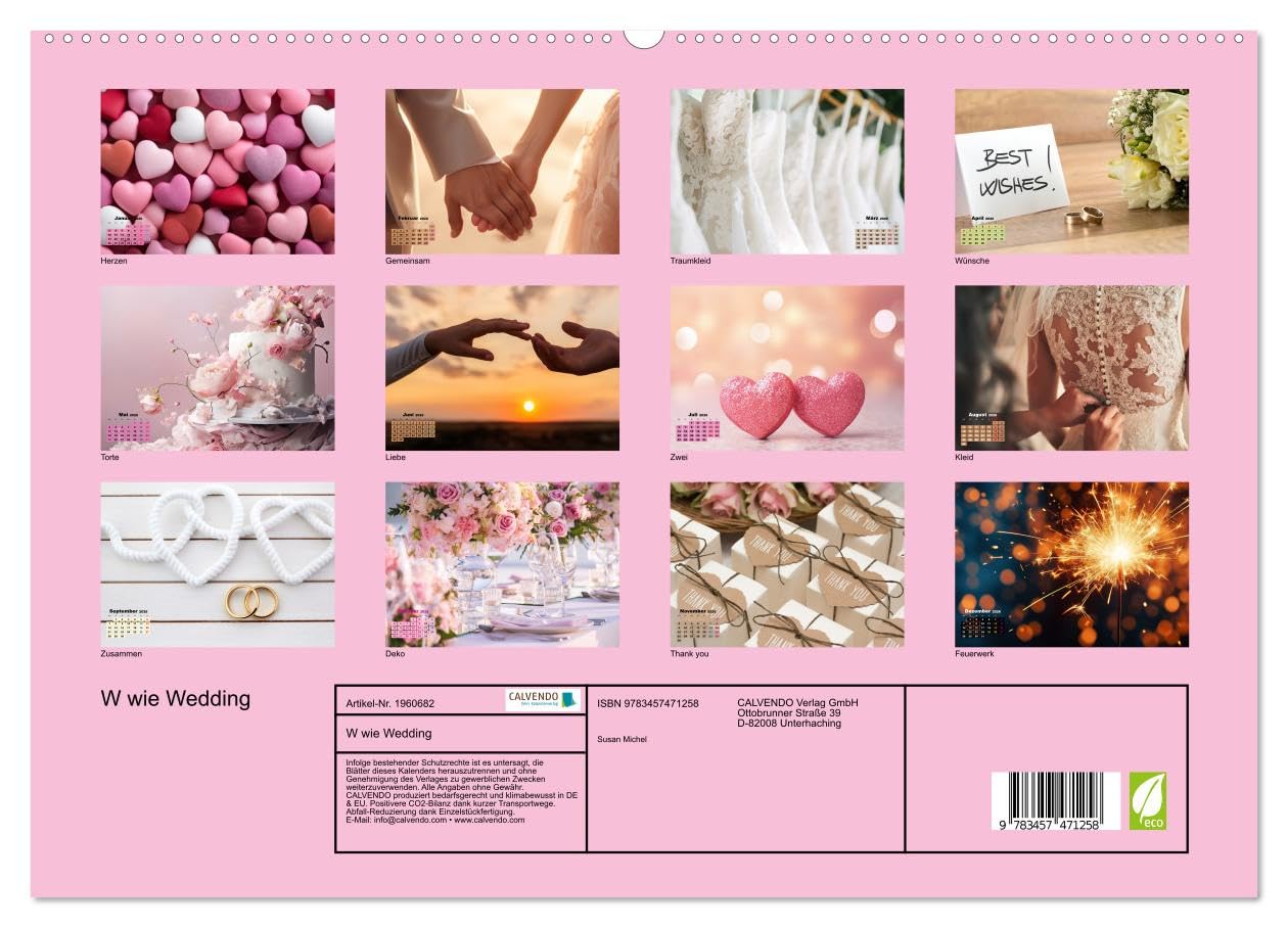 W wie Wedding (hochwertiger Premium Wandkalender 2026 DIN A2 quer), Kunstdruck in Hochglanz: Wie ein Traum aus Tausendundeiner Nacht (CALVENDO Menschen)