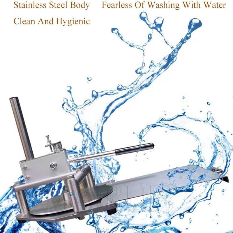 Manual Pizza Former Dough Press Machine Stainless Steel Dough Flattening Machine Commercial Food Processor (30CM)