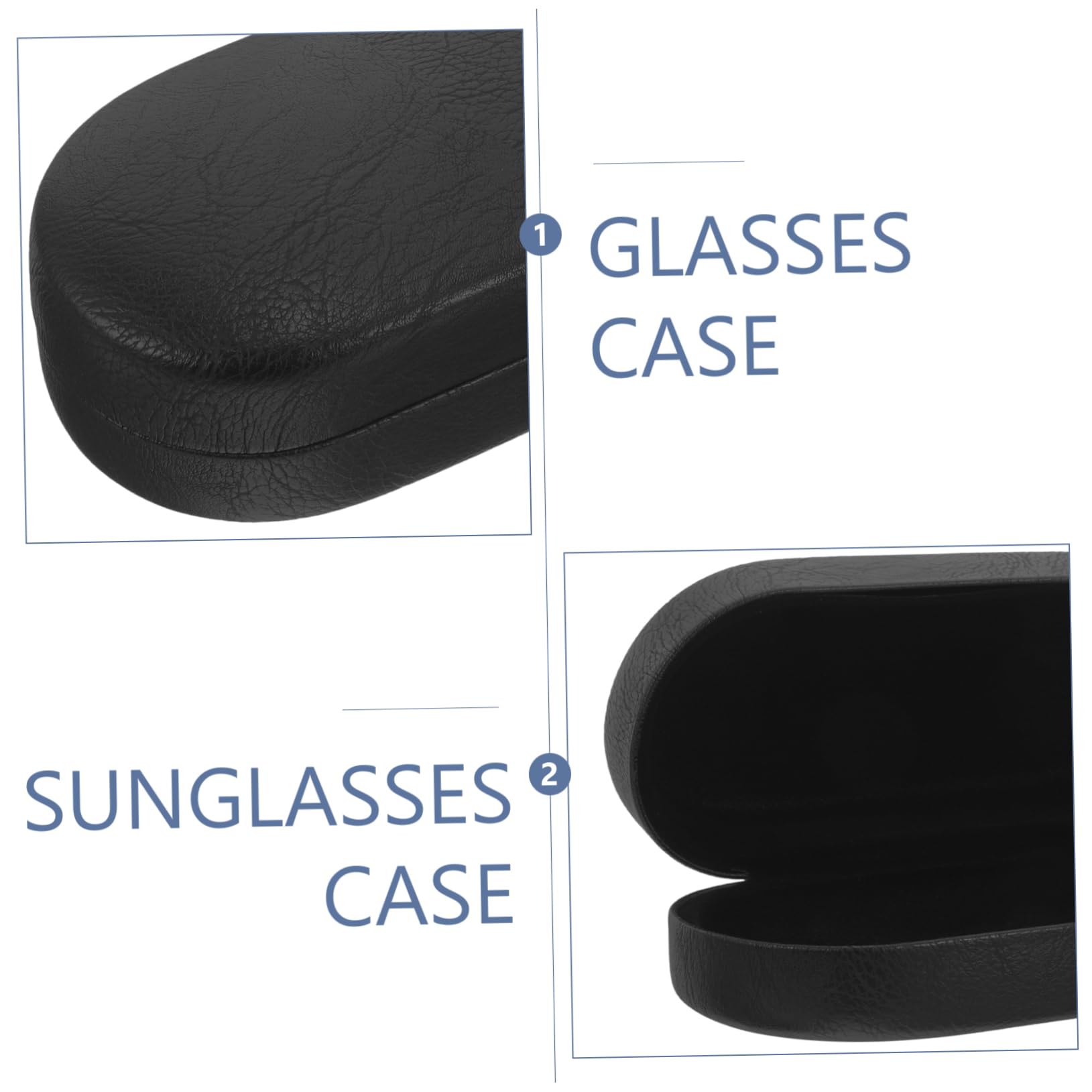 FRCOLOR Sonnenbrillenetui Reisekoffer Brille Fall geformt Beutel hart organizer sonnenbrillenhalter Etuis für Sonnenbrillen Brillenetuis Eisenblech Black