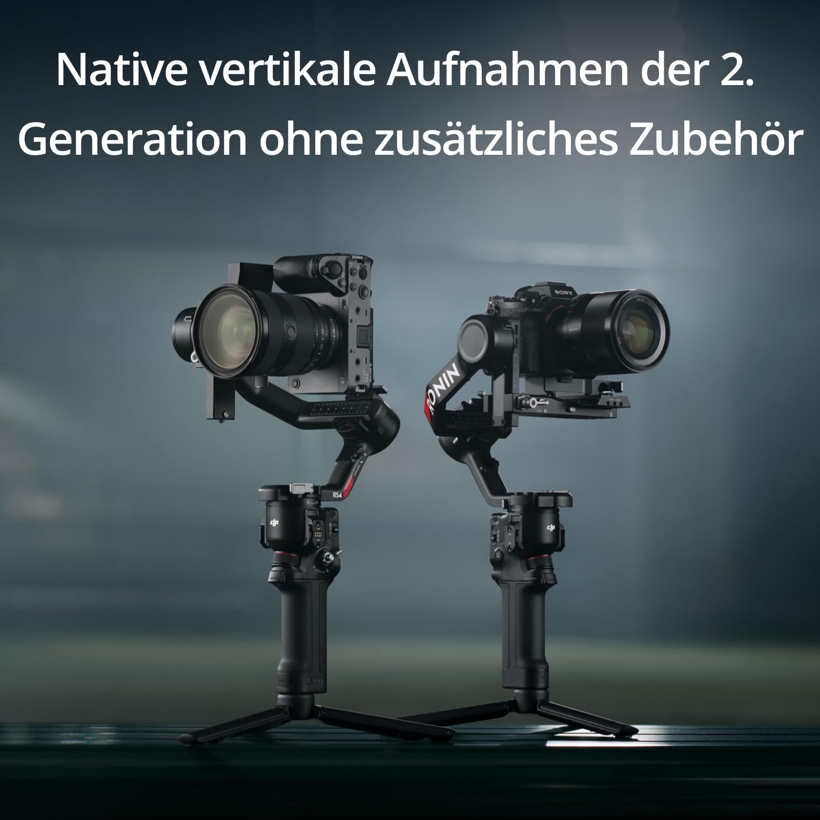 DJI RS 4, 3-Achsen Gimbal-Stabilisator für DSLR- und spiegellose Kameras Canon/Sony/Panasonic/Nikon/Fujifilm, Autom. Achsensperren, 2-Modus-Joystick, Teflon-Achsenarme, Kamera-Gimbal