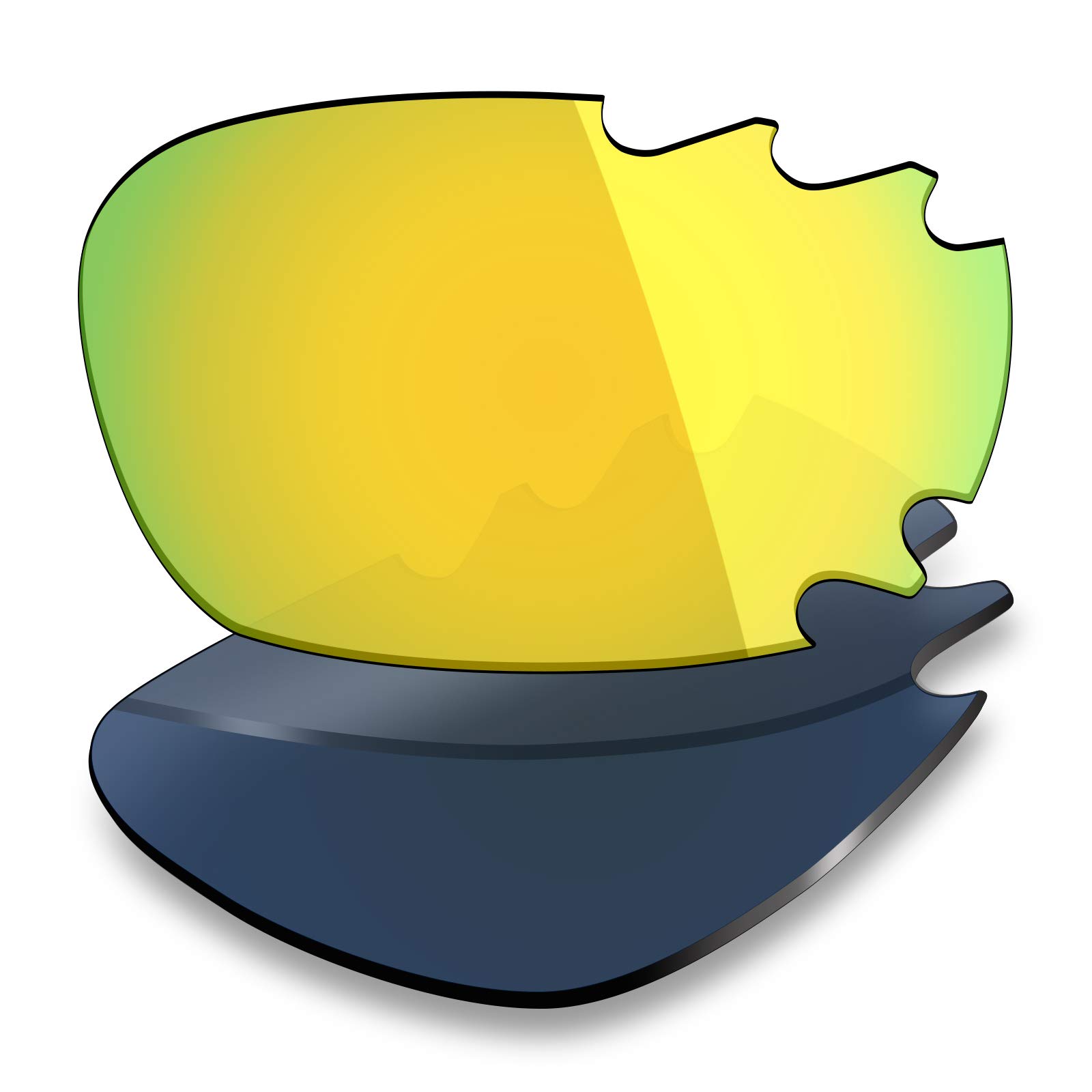 Mryok UV400 Replacement Lenses for Oakley Jawbone Vented - 24K Gold