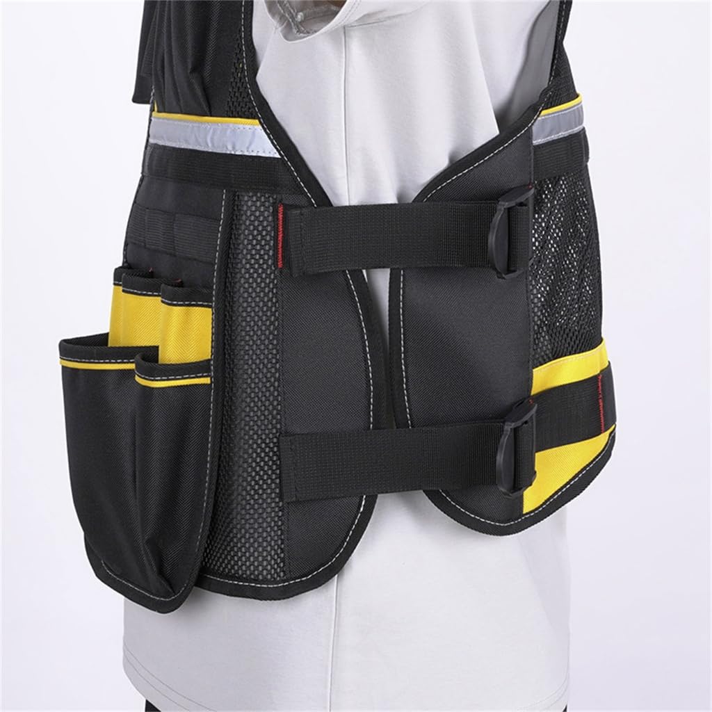 Chaquetas de trabajo con bolsillo ajustable, chaleco de construcción, chaquetas de trabajo con cinturón de herramientas ajustable, múltiples bolsillos