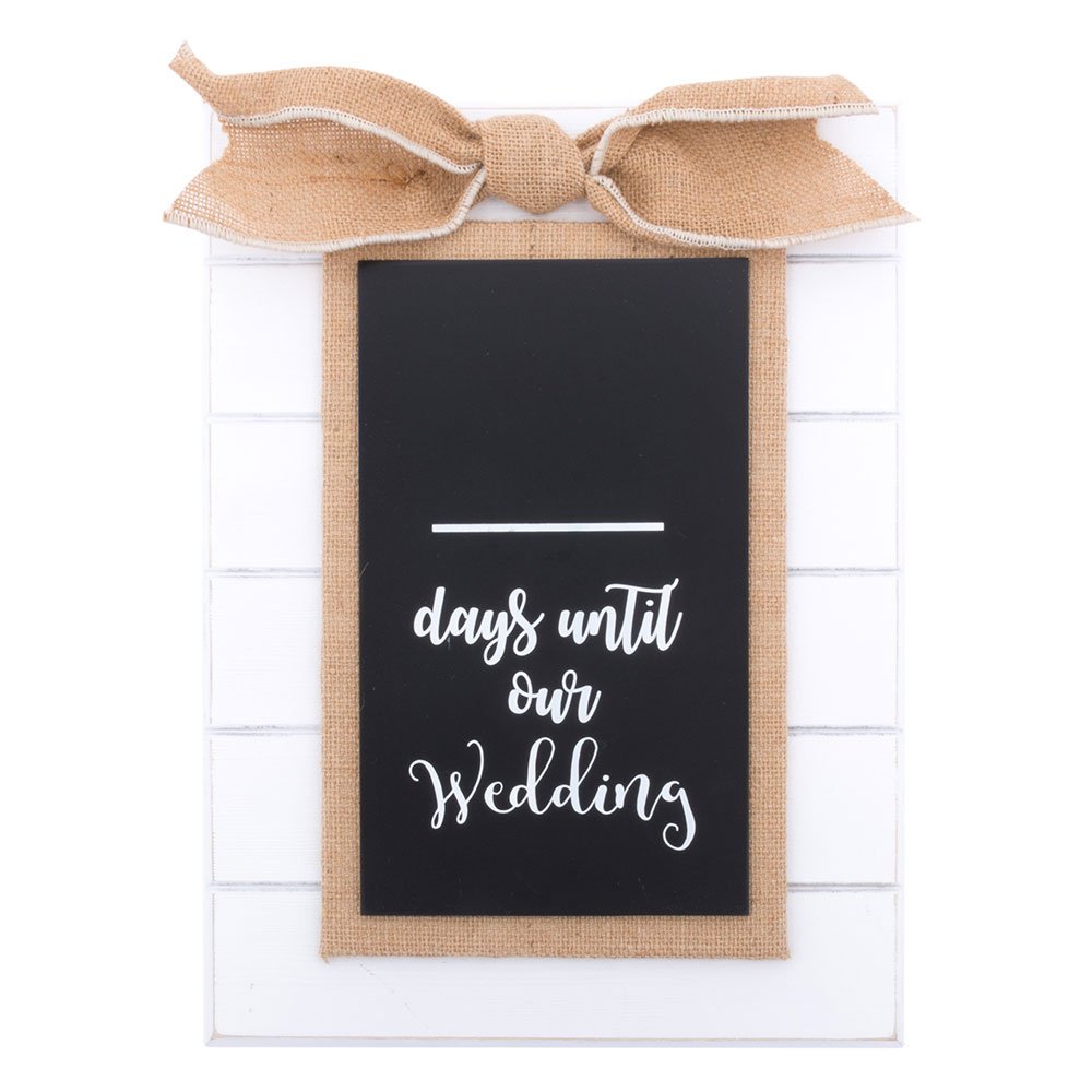 Days Until Our Wedding Countdown Decorative Wood Chalkboard