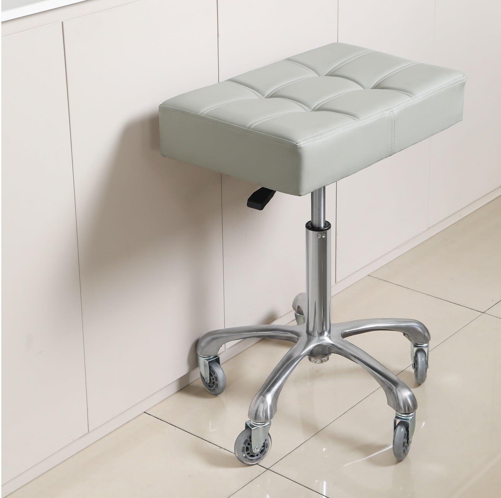 Kaleurrier Heavy Duty Stools with Wheels: Height Adjustable Shop Stool