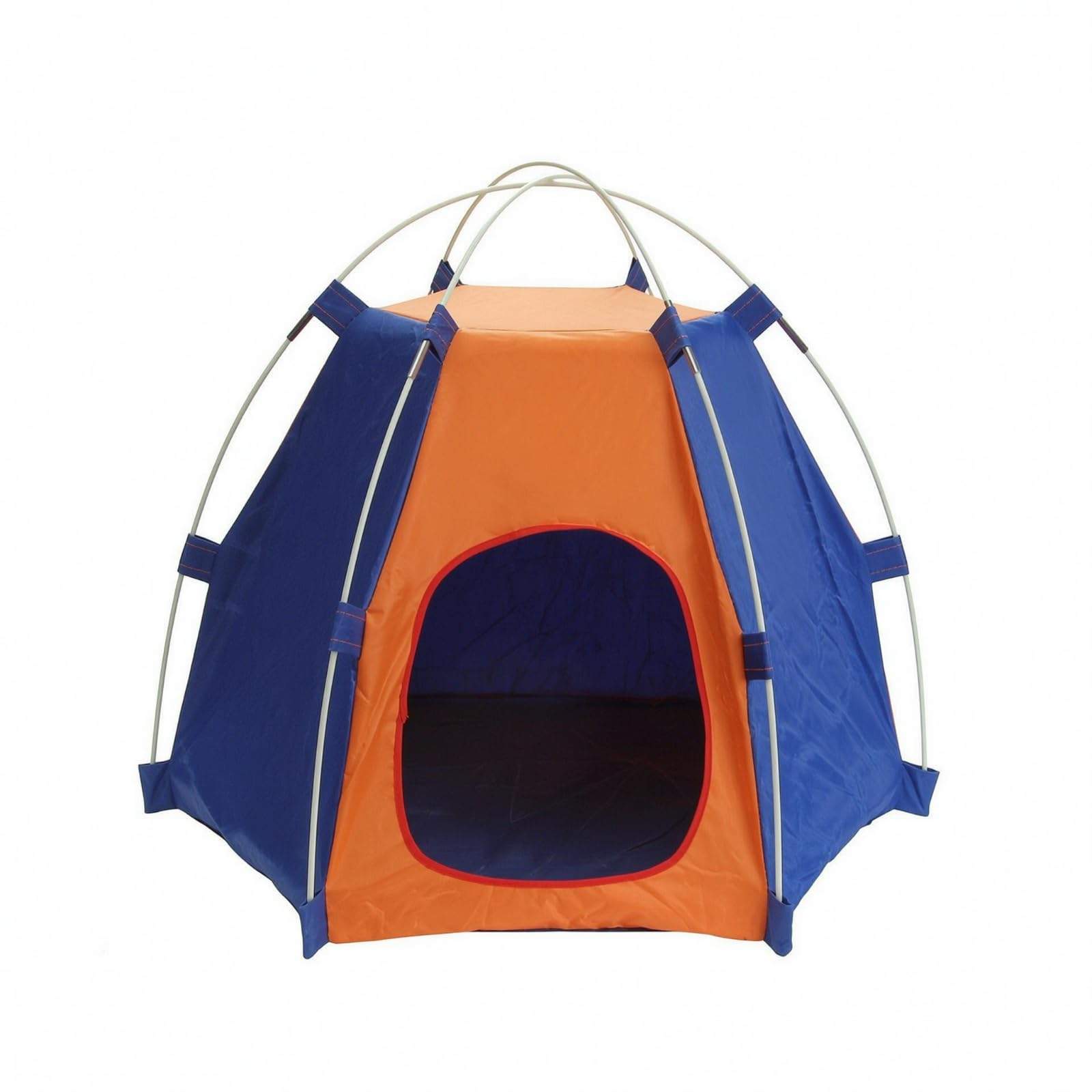 Tente pour Chien Portable, Bleu Et Orange