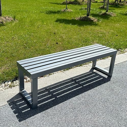 Banc de jardin en métal robuste et élégant pour terrasse moderne