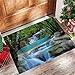 Produktbild EKSED Badezimmerteppich 60x100 cm,Badematte rutschfest,Weicher Badvorleger,3D-Wasserfall-Landschaft, wasserdicht, kreativ,Mikrofaser Absorbent Badteppich für Badewanne,Dusche und Badezimmer