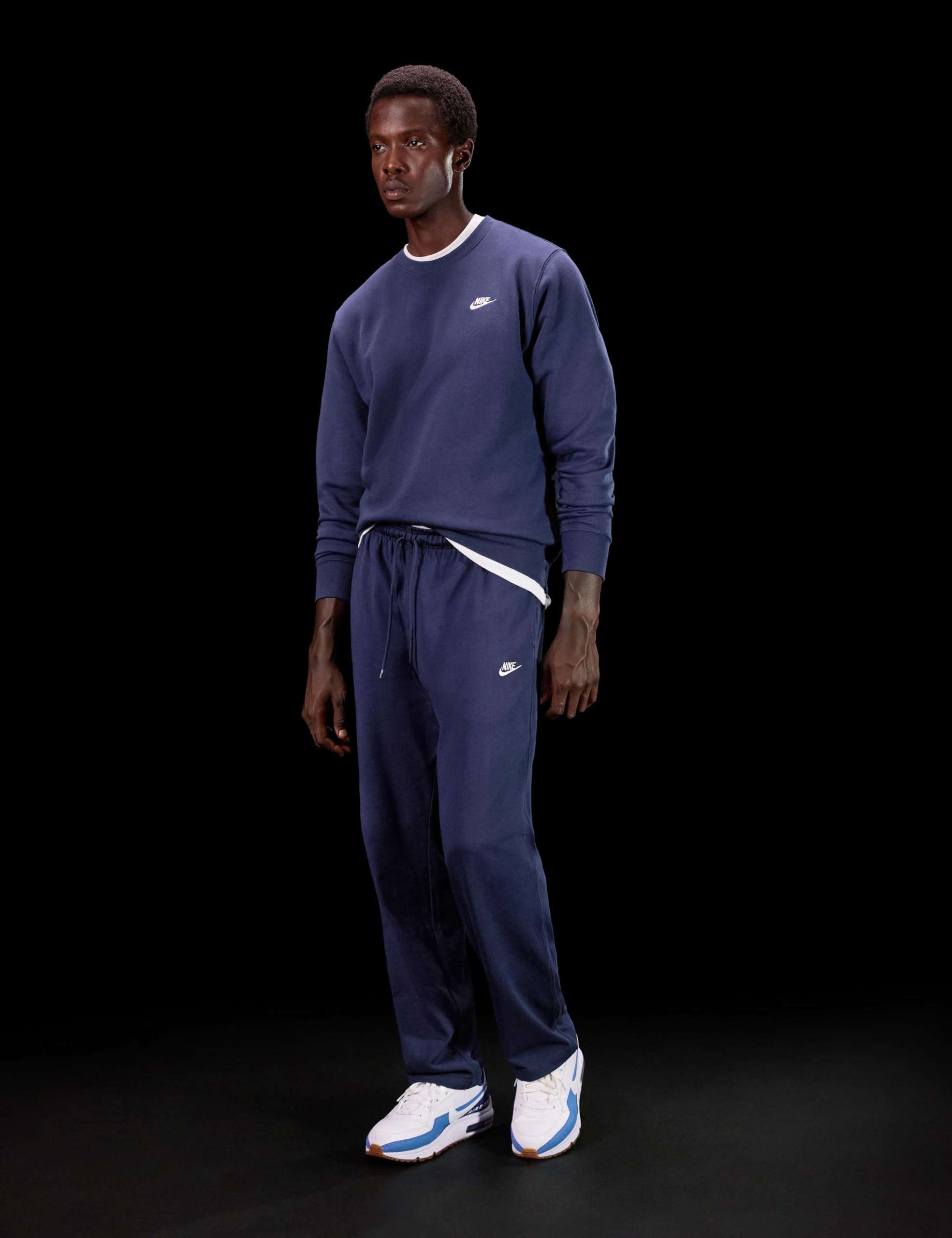 Nike - Pantaloni in Maglia con Orlo Aperto Nike Sportswear Club da Uomo, Pants Uomo
