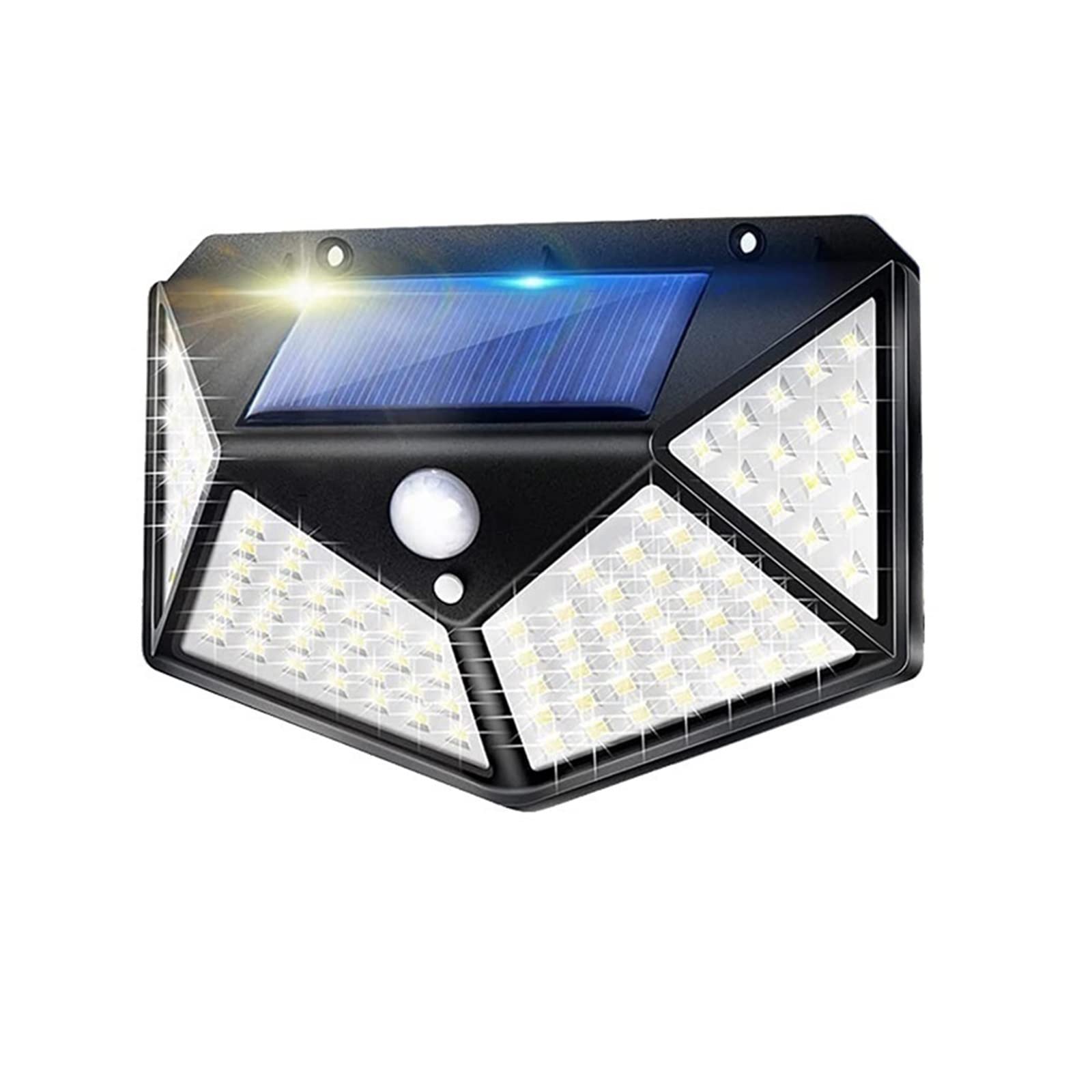 2/4/6/8/12 Sztuk 100 LED Lampa Słoneczna Naścienna Zewnętrzna Lampa Solarna PIR Czujnik Ruchu Zasilany Energią Słoneczną Światło Słoneczne Oświetlenie Uliczne Do Światła Ogrodowego(8Pcs)