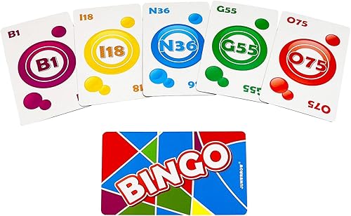 Miniatura 2 de Juego de bingo - 1000 fichas coloridas con una bolsa, 100 tarjetas de bingo y mazo jumbo de tarjetas de llamada para adultos, personas mayores y