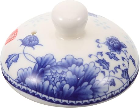 Luxshiny Ceramic Tea Pot Lid Replacement Tea Pot Lid Kettle Replacement 2.95X2.95X1.77 Inch Smooth Edge Cover for Home Party Camping 1 Piece