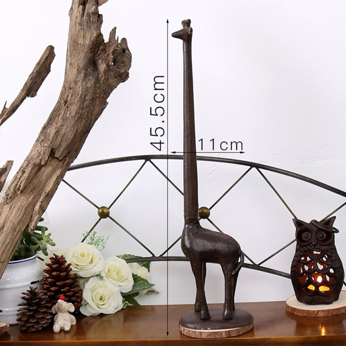 Giraffen Taschentuchhalter aus Eisen Vintage Metallornament mit Bruchfestem Design Kreatives Giraffendekor für Wohnzimmer und Büro