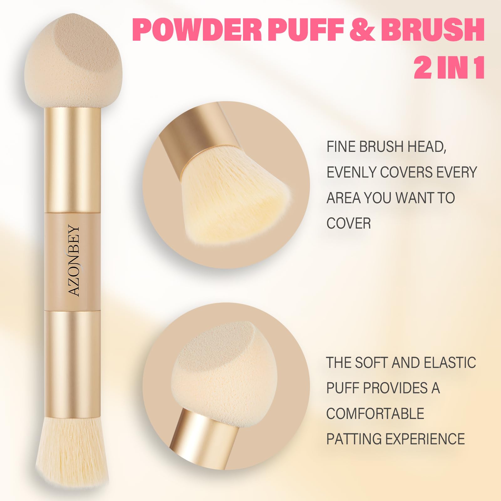 Ansatz-Ausbesserungs-Sets, Haaransatz-Puder für Frauen, Haaransatz-Concealer für dünnes und dünner werdendes Haar, wasser- und schweißresistent, mit Make-up-Pinsel (Mittelbraun, Mittelbraun)