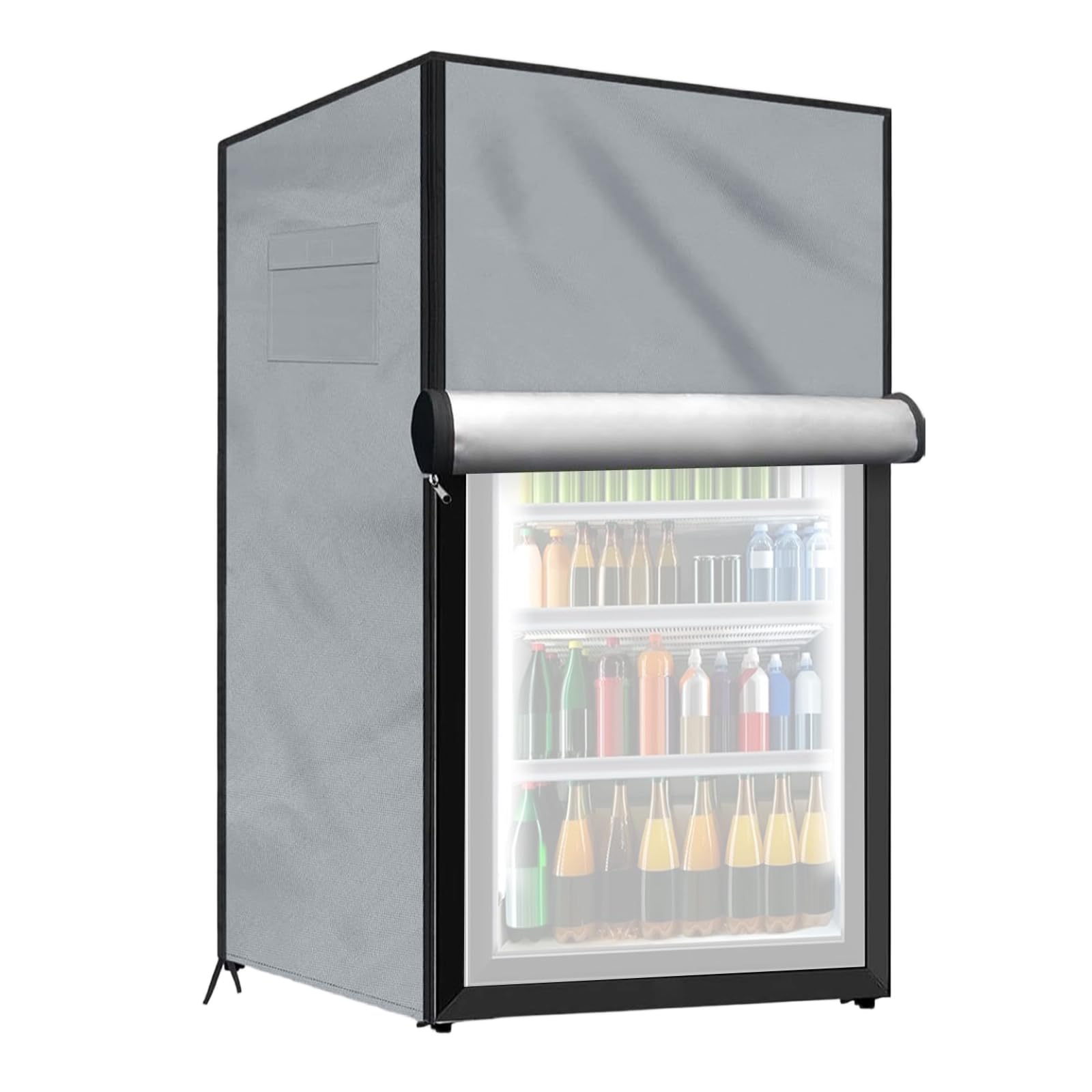 Kalttoy Beverage Refrigerator Cover Replacement Dustproof Freezer Covers for Outdoor Uprights Refrigerators Enduring Beverage Refrigerator Cover