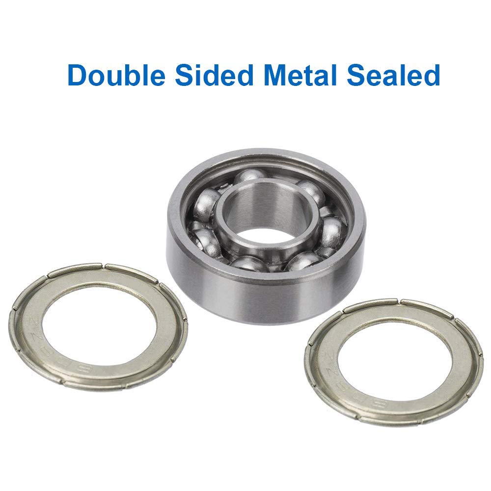 Roulements à Billes 608ZZ - Lot De 4 - 8x22x7mm - Double Blindage Acier - Pour Skateboard