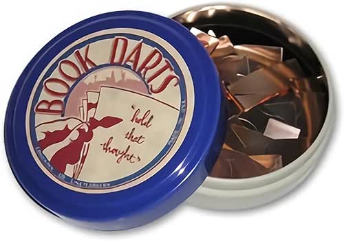 Book Darts Line Markers - 125 Count Tin Mixed Metals