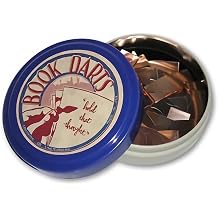 Book Darts Line Markers - 125 Count Tin Mixed Metals Bookmarkers