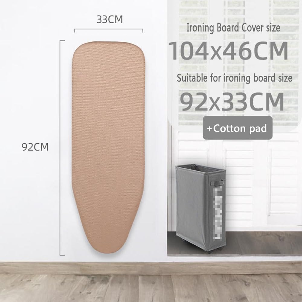 Funda para Tabla de Planchar Acolchada de Alta Res Juego de Funda y Almohadilla Repuesto for Tabla Planchar, Disponible en Varios tamaños, Gris o Caqui(Khaki,S)