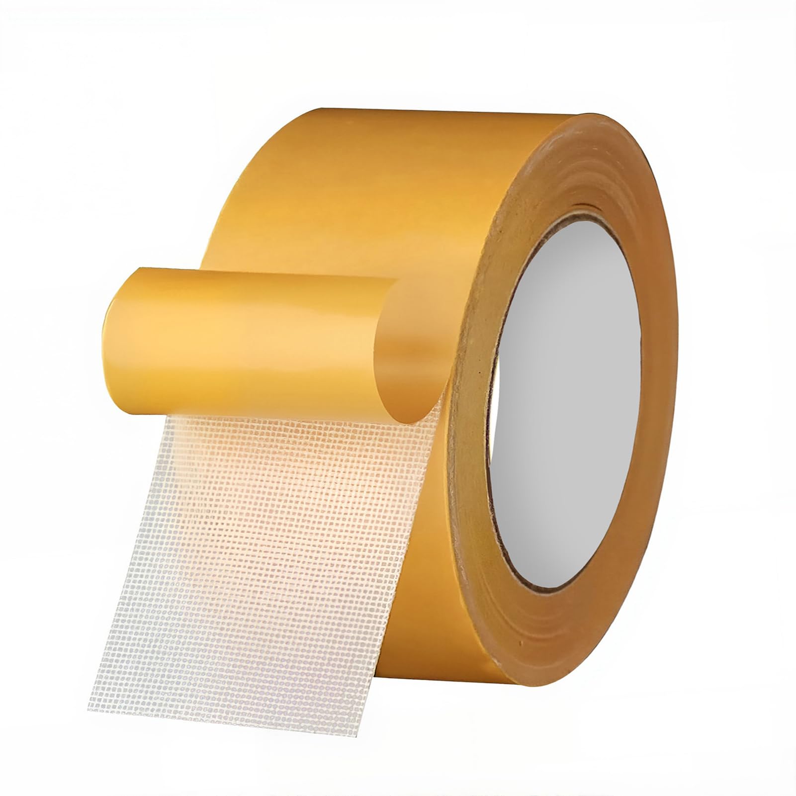 Tacitmeet Double Sided Fabric Tape, 2 Inch × 66FT Heavy Duty Curtain Hemming Tapes with Fiberglass Mesh, Double Sided Tape for Clothes Pants Dresses Floor Carpet Wall without Sewing Ironing