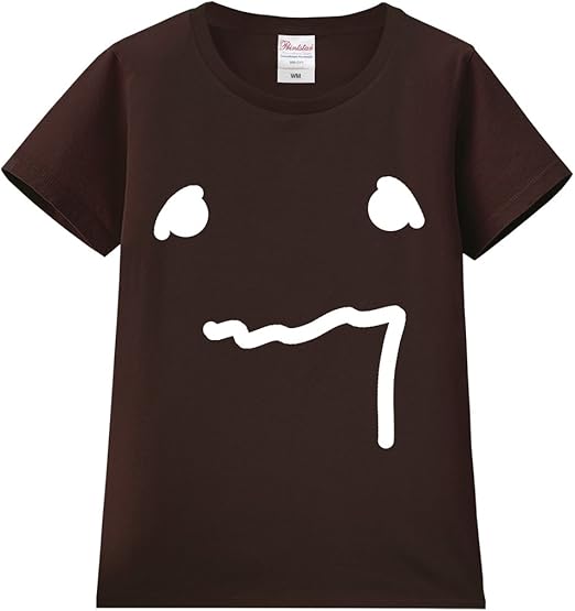 Amazon ノーブランド品 悲しい絵文字 チョコレート Mサイズレディース半袖tシャツ オリジナルプリント 通販