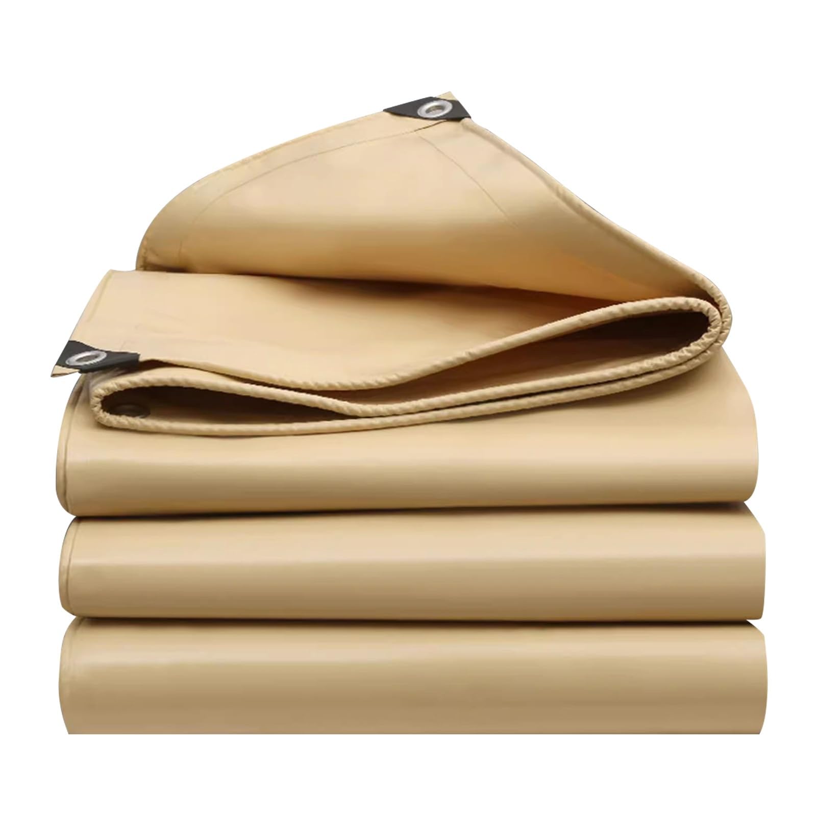Telone Impermeabile in PVC Beige Resistente Telo di Copertura 1x1,5 m 1,2x1,5 m 1,8x2,4 m 2x3 m 3x4 m Tenda Antipioggia Grande Telo da Campeggio (2x3 m (6,5 Piedi x 9,8 Piedi))