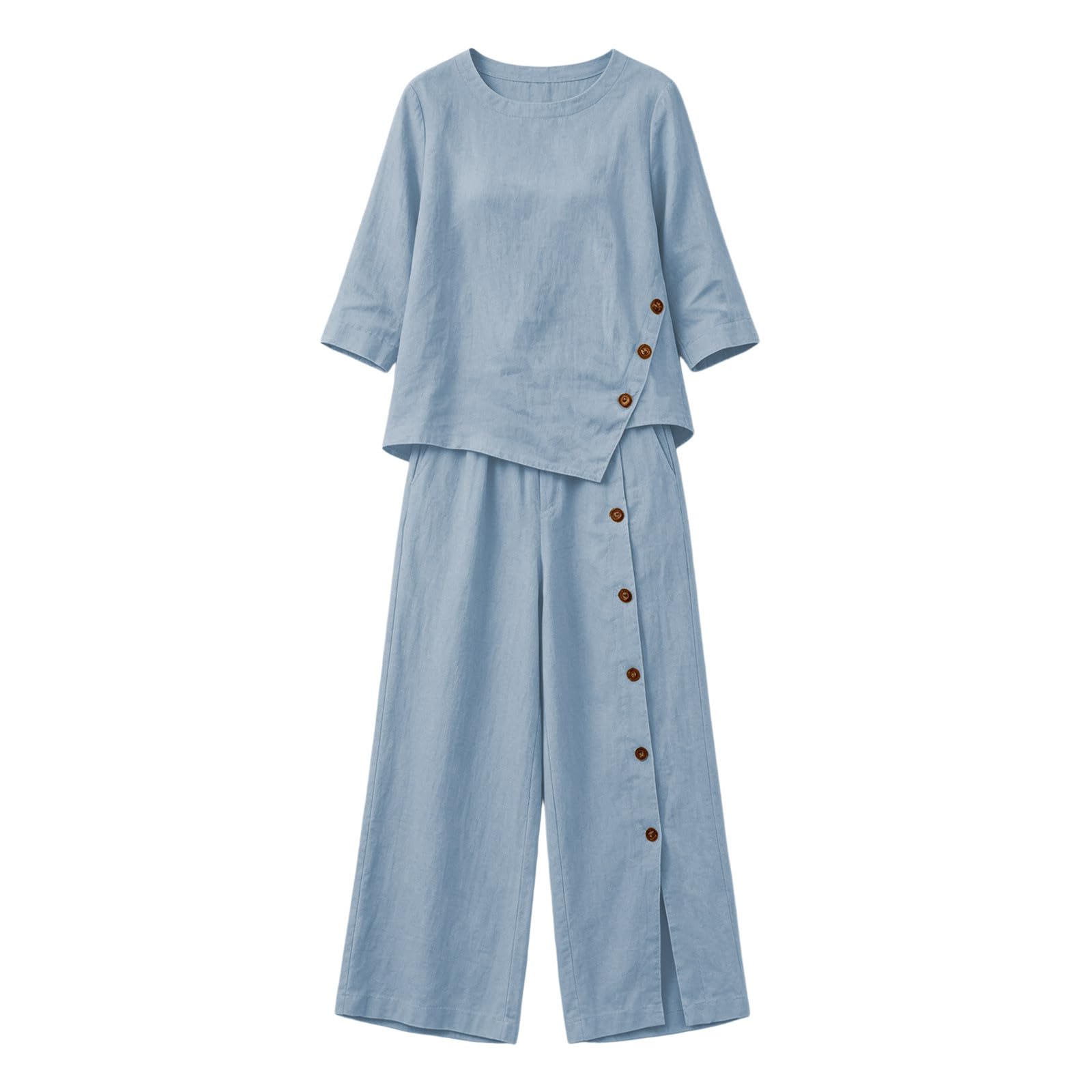 Générique Pantalon élégant et Chemise décontractée, Ensemble Pantalon Long Moderne et asymétrique à Porter