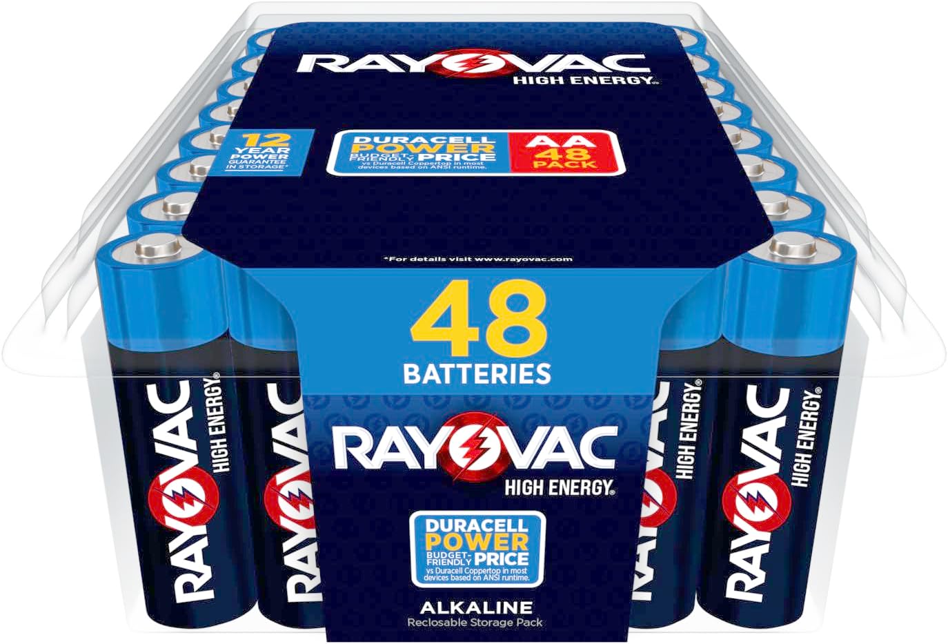 AA Batteries, Double A Battery Alkaline, 48 Count