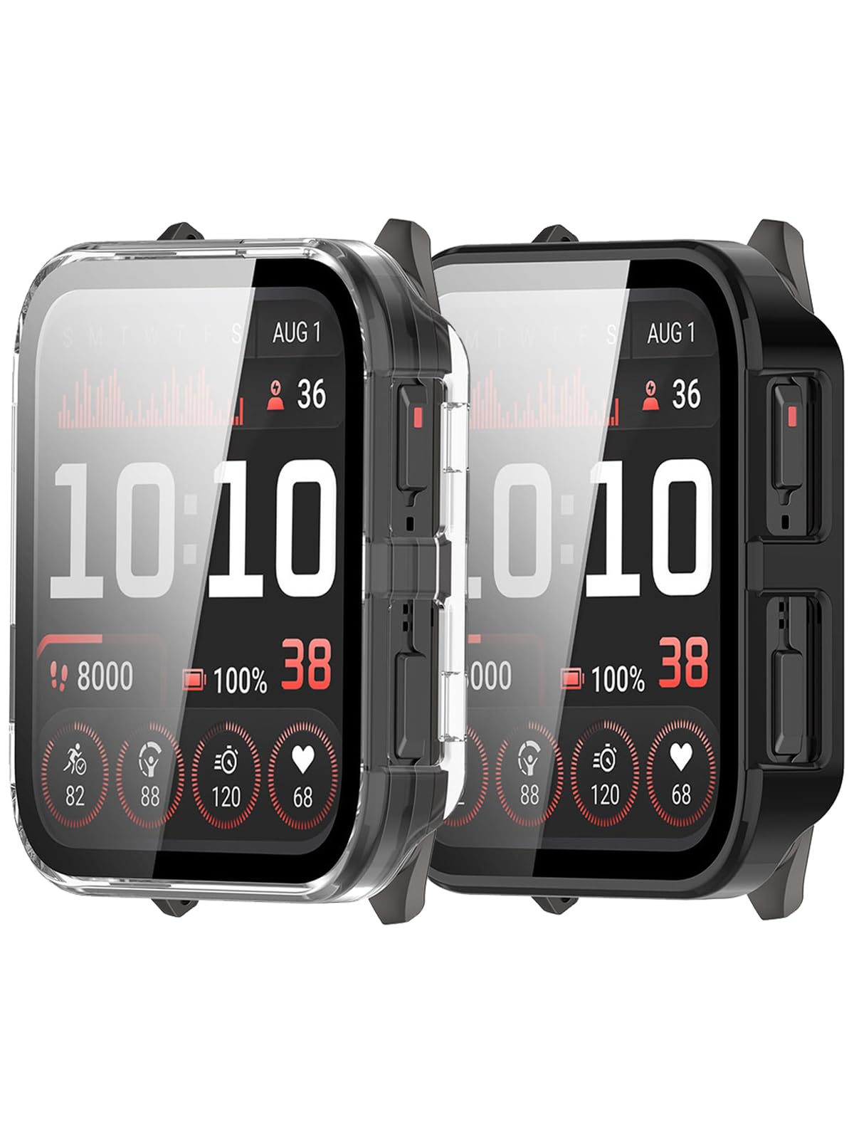 Case for Garmin Venu X1 Smart Watch,UYRUREL PC Shell+Tempered Glass Integrated Design,Anti Fall and Scratch Resistant, High-Definition and Transparent